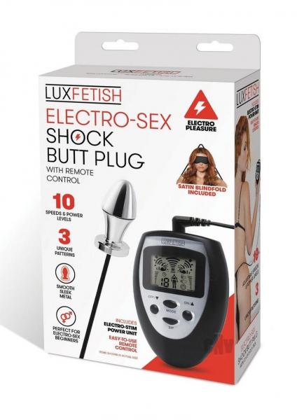 Lux Fetish Electro-sex Shock Butt Plug With Remote Control