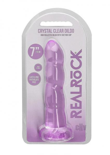 Realrock Non Realistic Dildo W Suction Cup 7in Purple