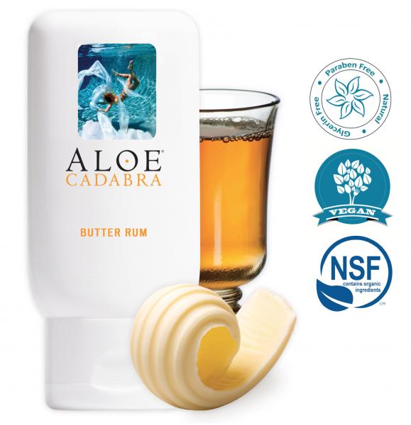 Aloe Cadabra Organic Lubricant - 2.5 Oz Bottle Butter Rum