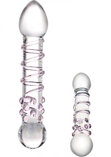 Spiral Staircase Full Tip Glass Dildo
