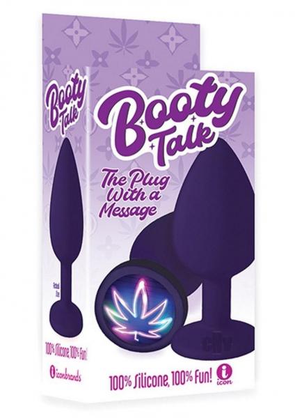 The 9's Booty Calls Neon Leaf Plug - Purple