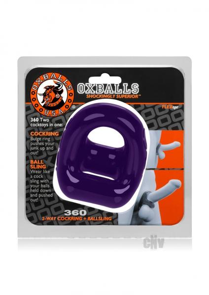 Oxballs 360 Cock Ring & Ballsling - Eggplant