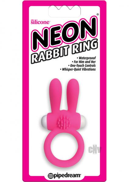 Neon Rabbit Cock Ring Vibrator