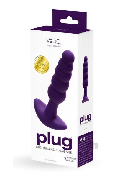 Vedo Plug Rechargeable Anal Plug  - Purple