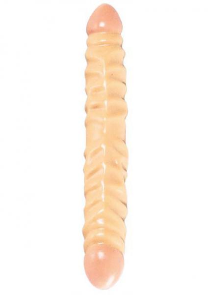 12 inch ivory veined double dildo