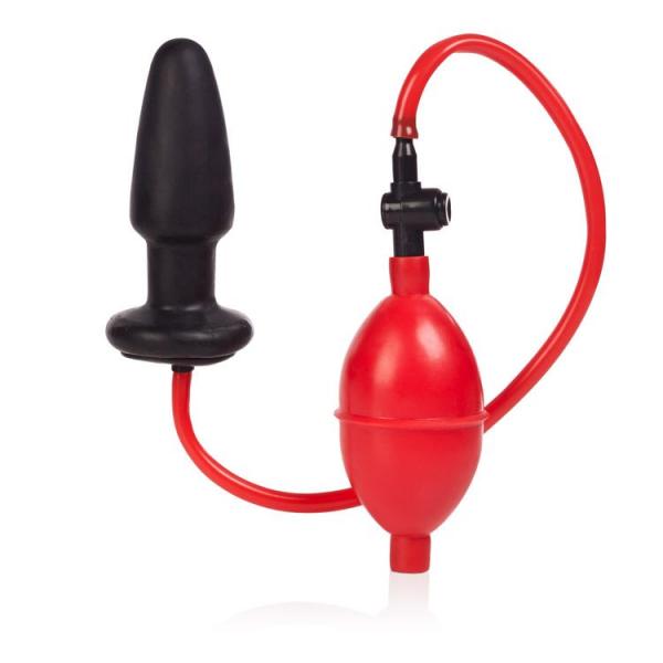 Expandable Butt Plug Latex Red Black