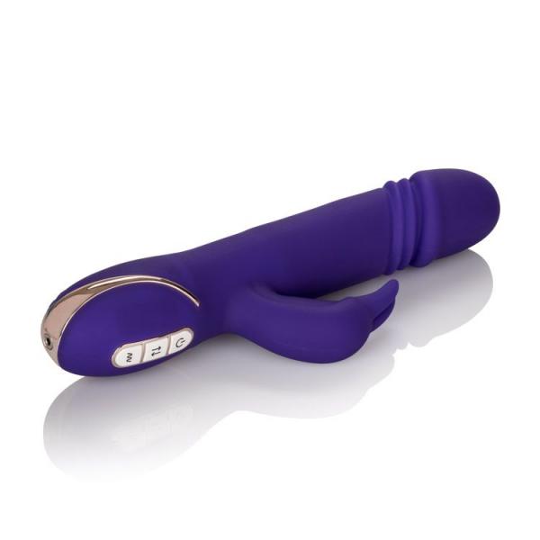Jack Rabbit Silicone Thrusting Vibrator Purple
