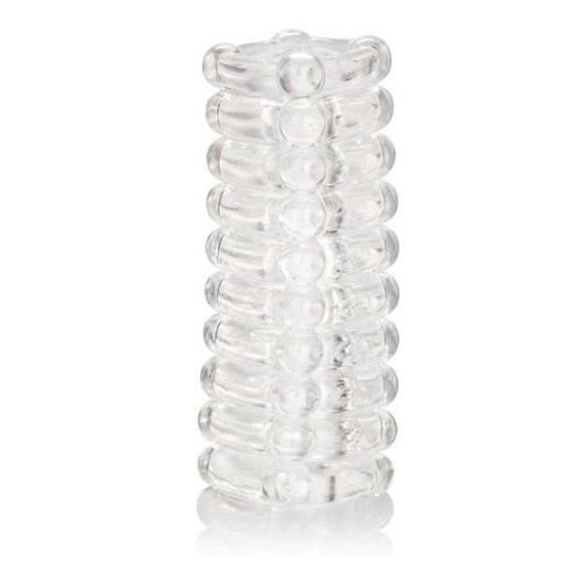 Ribbed Reversible Masturbation Stroker Clear