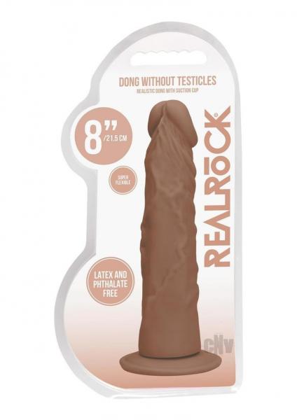 Real Rock Realistic Dildo - 8" - 20 Cm - Mocha