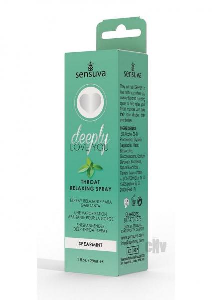 Sensuva Deeply Love You Throat Relaxing Spray Spearmint 1 Oz.