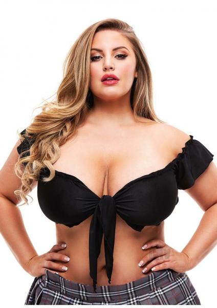 Teacher's Pet School Girl Tie Top Black 1x