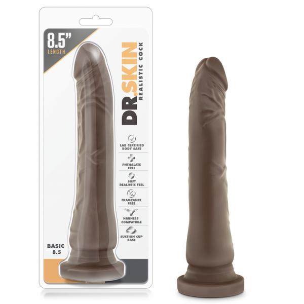 Dr Skin Basic 8.5 inches Realistic Dildo Brown