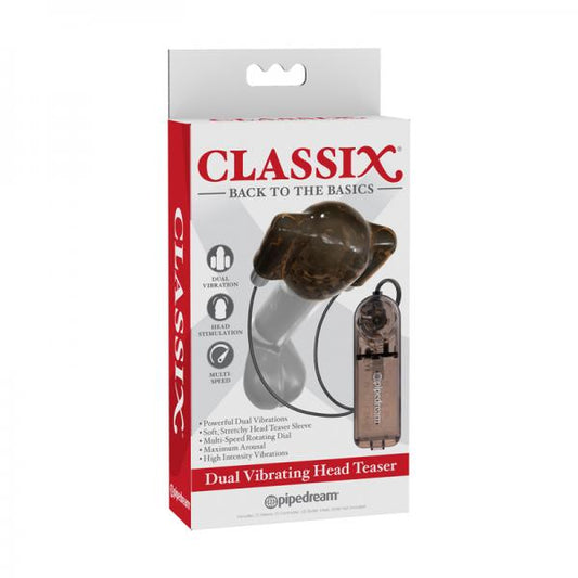 Classix Dual Vibrating Head Teaser - Black/Smoke