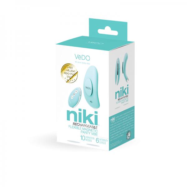 VeDO Niki Rechargeable Panty Vibe - Tease Me Turquoise