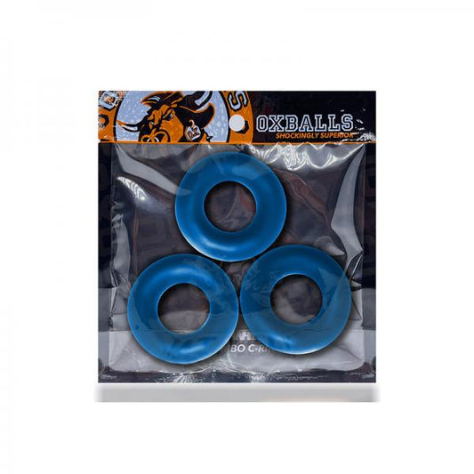 Oxballs Fat Willy 3-pack Jumbo Cockrings Flextpr Space Blue