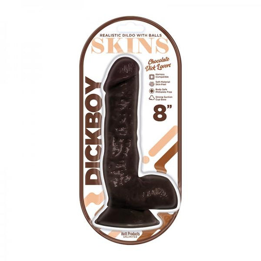 Dickboy Skins Dildo 8 In. Chocolate Lovers