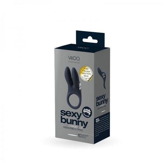 Vedo Sexy Bunny Rechargeable Ring - Just Black