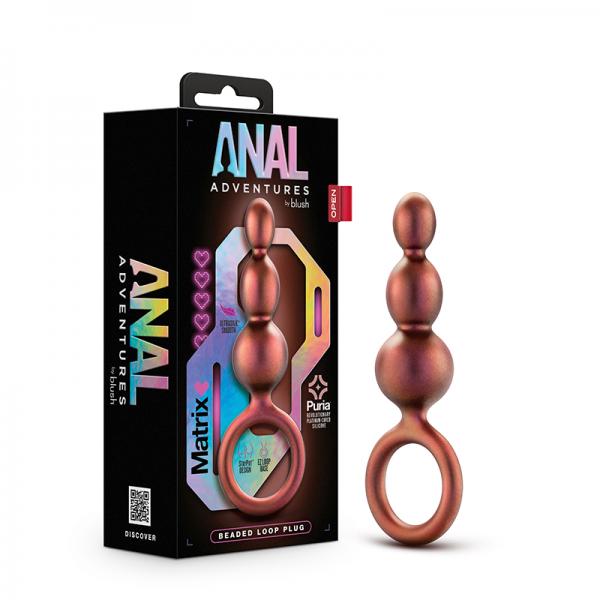 Anal Adv Matrix Beaded Loop Plug Copper