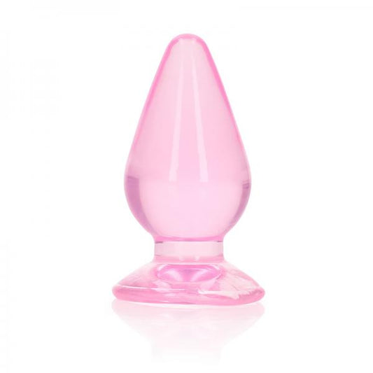 Shots Realrock Crystal Clear 3.5" Anal Plug - Pink