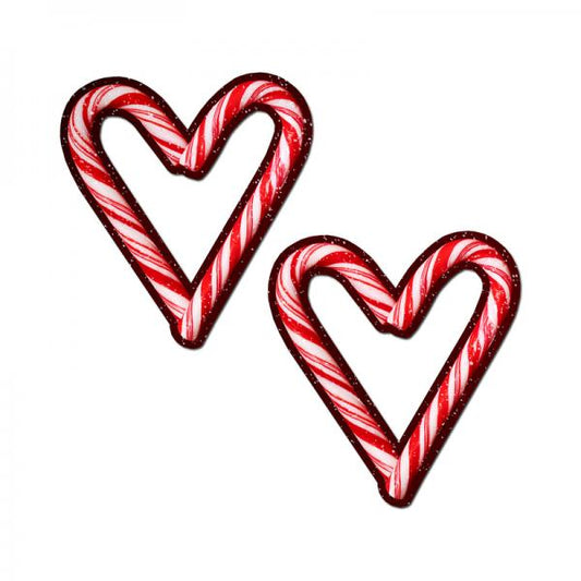 Pastease Holiday Candy Cane Heart  - Red/white O/s