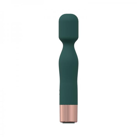 Loveline Glamour 10 Speed Mini-wand Silicone Rechargeable Waterproof Forest Green