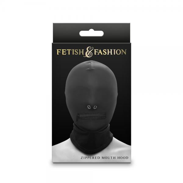 Fetish Fashion Zippered Mouth Hood Blk