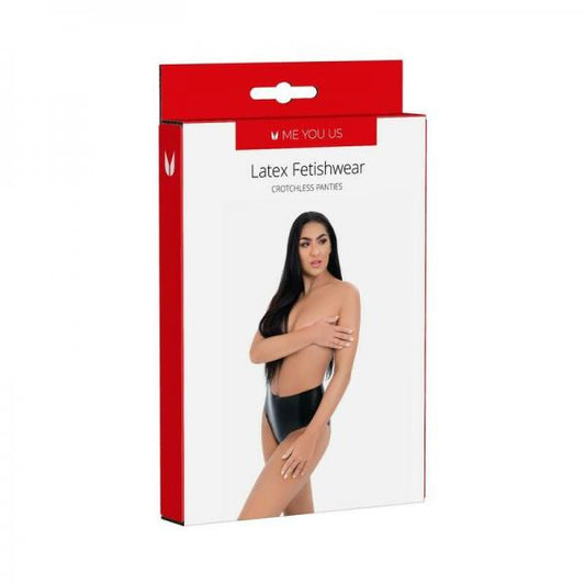 Myu Latex Crotchless Panties Sm Black