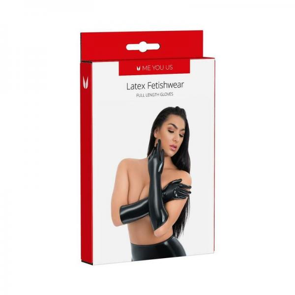 Myu Latex Full Length Glove Lg Black