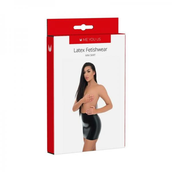 Myu Latex Mini Skirt Md Black