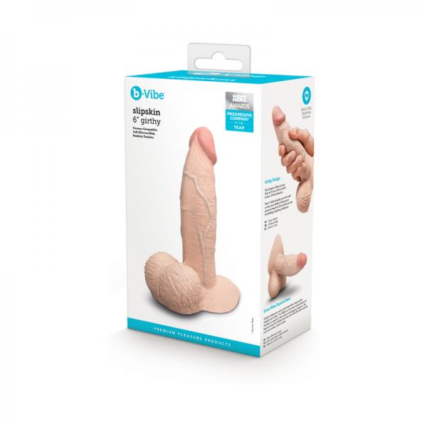 B-vibe Slipskin Dildo Girthy 6 Crm