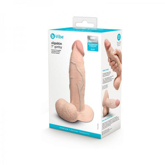 B-vibe Slipskin Dildo Girthy 7 Crm