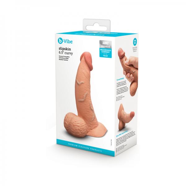B-vibe Slipskin Dildo Curve 6.5 Moc