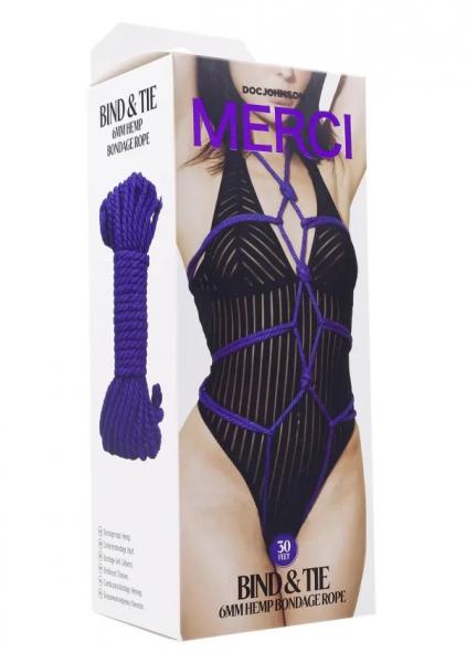 Merci Bind Tie 6mm Rope 50` Purple