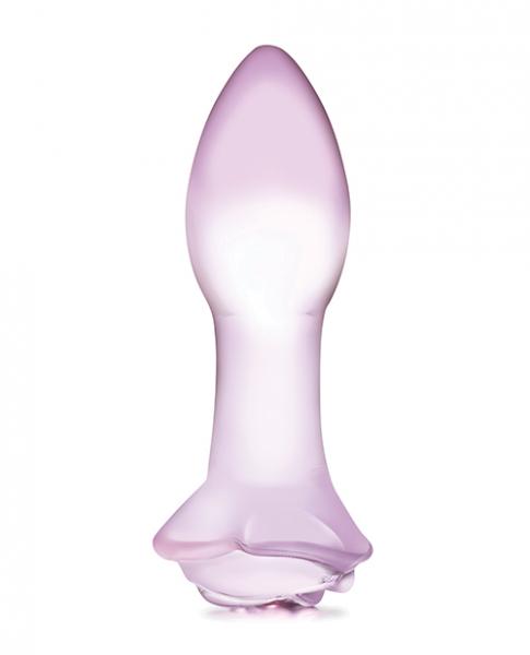 Glas 5" Rosebud Glass Butt Plug