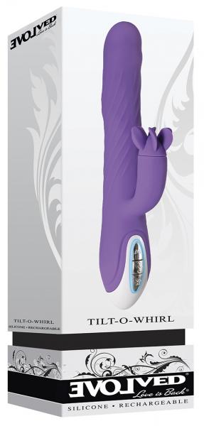 Evolved Tilt-o-whirl Dual Vibe With Spinning Clit Stimulator 8 Vibe Functions And 5 Wave Functions I