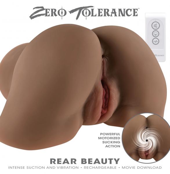 Zero Tolerance Rear Beauty Rechargeable Remote Controlled Vibrating Sucking Dual Entry Masturbator T