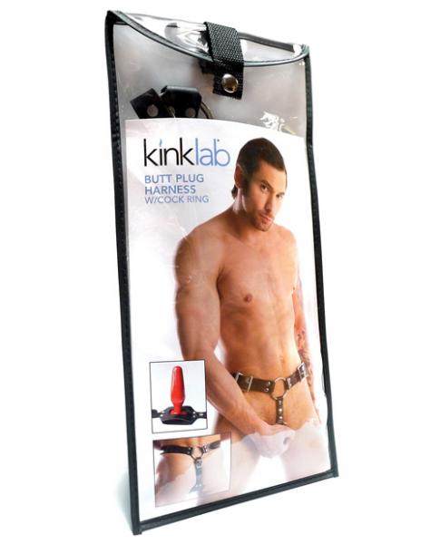 Kinklab Anal Plug Harness With Cock Ring