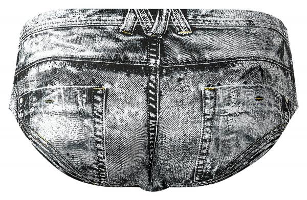 Male Power Dirty Denim Bikini Denim Print S