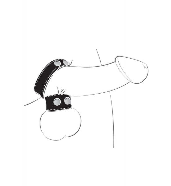 Ballgear Cock Strap With Ball Stretcher Black