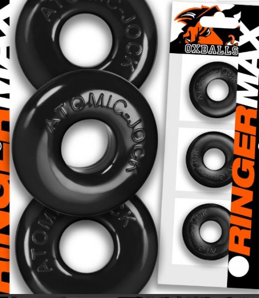 Oxballs Ringer Max 3 Pack Cockrings - Black