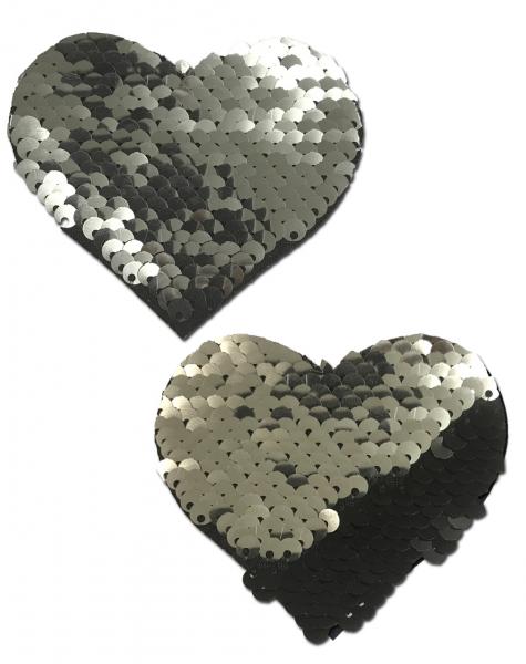 Pastease Color Changing Flip Sequins Heart - Slate/black O/s