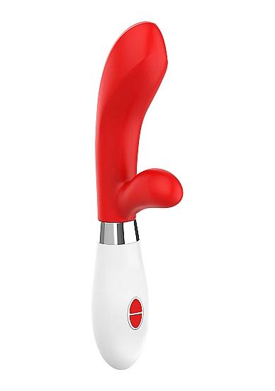 Luna Neon Achilles Ultra-soft Silicone Dual Stimulator Red