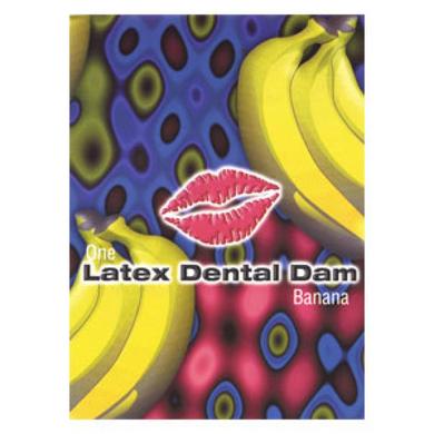 Latex dental dam, banana