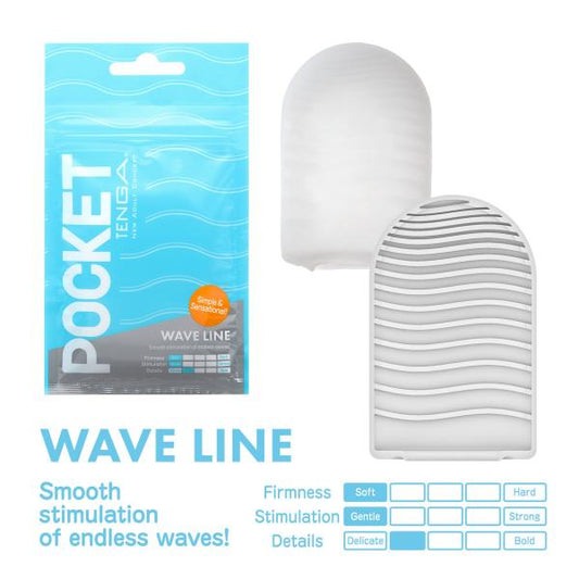 Tenga Pocket Masturbator Sleeve Wavy Line