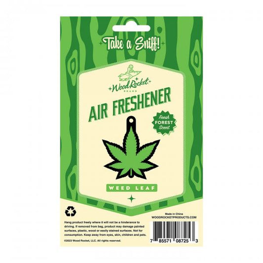 Wood Rocket Air Freshener Green Leaf