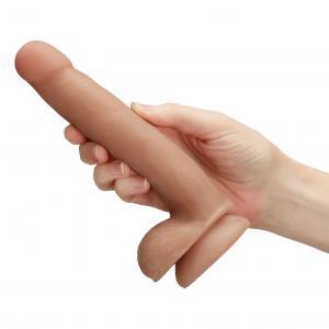 Cloud 9 Novelties Dual Density Real Touch 7 Inch With Balls Tan/Mocha