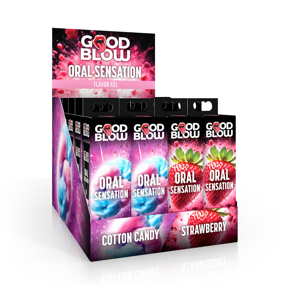 Good Blow Oral Sensation Gel Strawberry/Cotton Candy POP Display